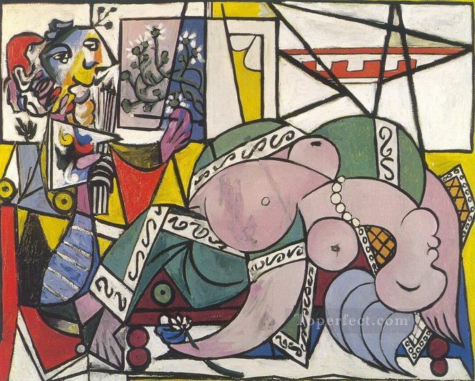 The workshop Two characters 1934 cubism Pablo Picasso Oil Paintings